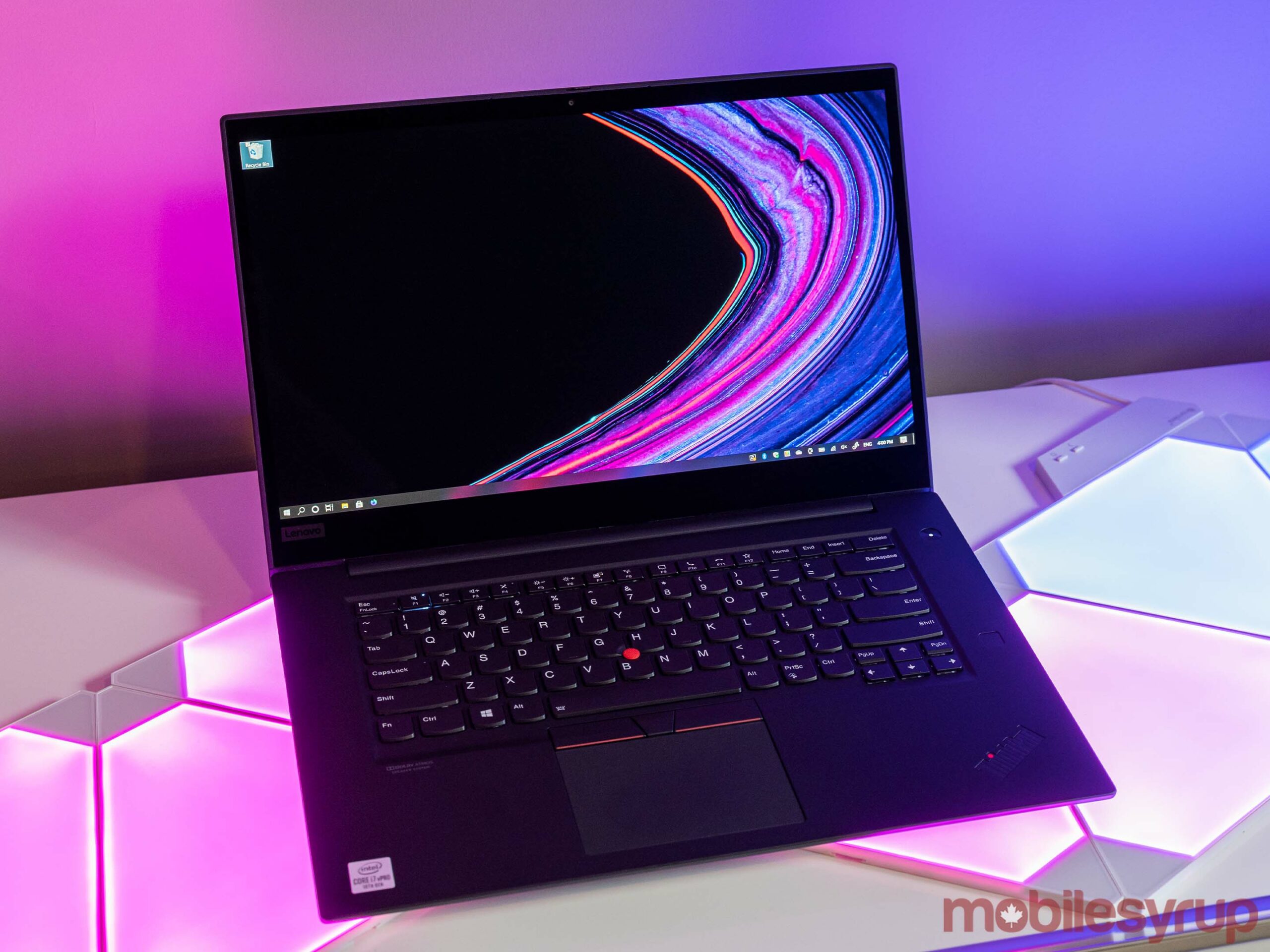 ThinkPad X1 Extreme's display offers deep blacks