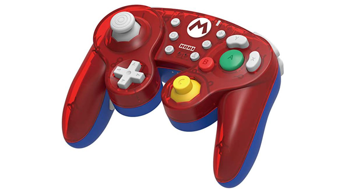Red wireless Mario controller