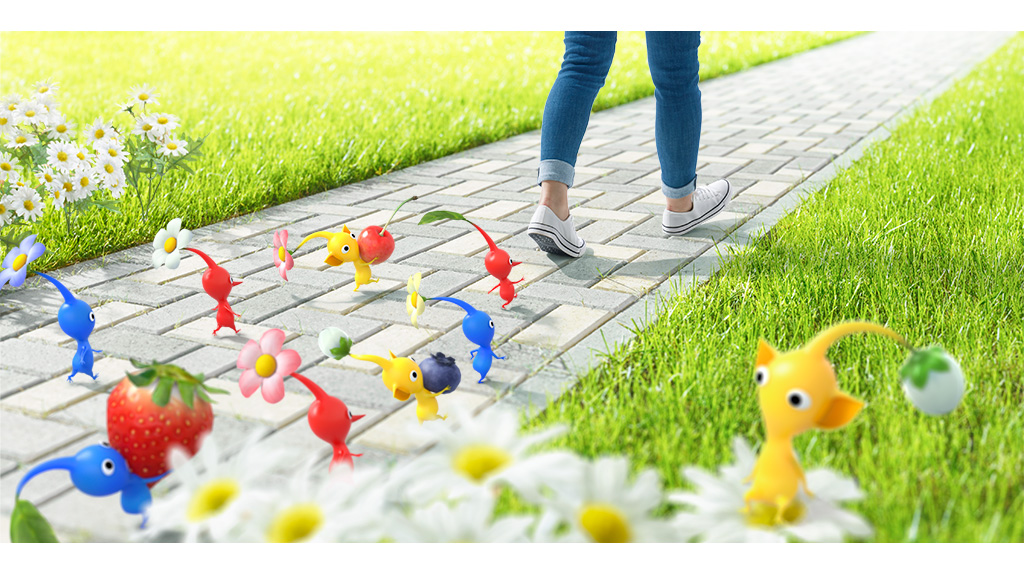 Poster of Niantic and Nintendo's upcoming Pikmin-themed game.