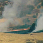 The bushfire near Ramona in San Diego County stopped at 180 acres