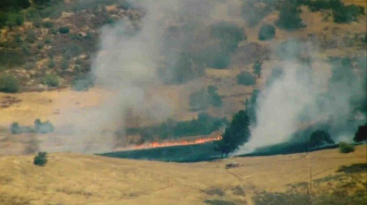 The bushfire near Ramona in San Diego County stopped at 180 acres